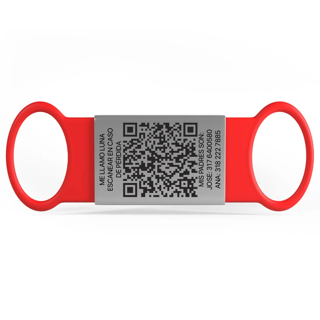 Placa iD Way Pets con código QR